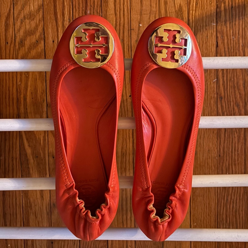 Tory Burch Ballerina Flats (Gold/Orange)